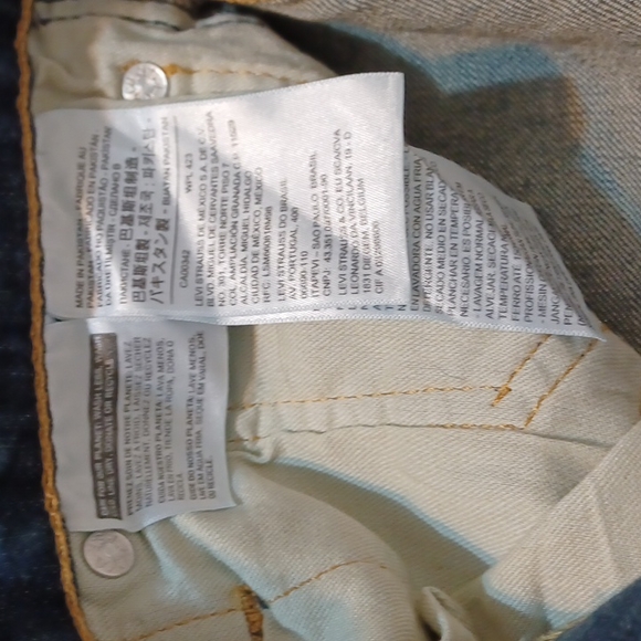 NWT Levi Strauss & Co. Mens 513 Slim Straight Blue Denim Jeans Sz. 30 x 32 - Picture 8 of 14